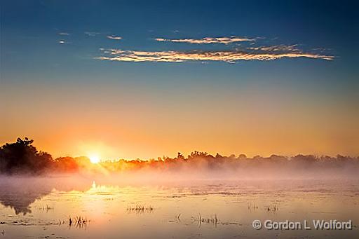 Misty Beveridge Bay Sunrise_DSCF06673.jpg - Photographed along the Rideau Canal Waterway near Port Elmsley, Ontario, Canada.